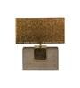 Cubelike Gold Concrete Shade Table Lamp with Gold Base