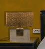 Cubelike Gold Concrete Shade Table Lamp with Gold Base