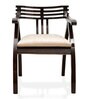 Cubico Solid Wood Arm Chair in Brown Finish (Set Of 2)