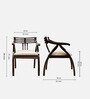 Cubico Teak Wood Bedroom Chair In Brown Finish (Set of 2)
