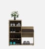 Cubix Shoe Rack With Seating In Santana Oak Finish