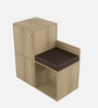 Cubix Shoe Rack With Seating In Santana Oak Finish