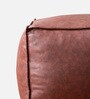 Cuboid Leatherette Pouffe In Brown Colour (Set Of 2)