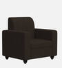Cuddlr Fabric 1 Seater Sofa In Coffee Colour