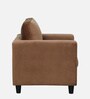 Culby Velvet 1 Seater Sofa in Light Brown Colour
