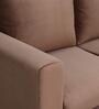 Culby Velvet 1 Seater Sofa in Light Brown Colour