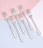 Set of 6-Dora 18/8 Stainless Steel All Purpose Fork Mirror Finish