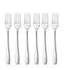Set of 6-Dora 18/8 Stainless Steel All Purpose Fork Mirror Finish