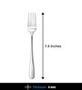 Set of 6-Dora 18/8 Stainless Steel All Purpose Fork Mirror Finish