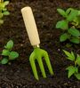 Green Cultivator Artisan Hand Fork With Natural Wood