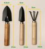 Black Wooden Essential Planting Tool Set Of 3