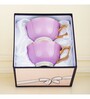 Nicholas 200ml Purple & White Porcelain (Set of 2) Tea Cup & Saucer Set