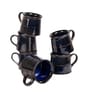 Dark Blue  Ceramic (Set of 6) Tea Cups