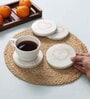 Set of 4 Cupid's Touch Marble Coaster with Golden Inlay