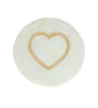 Set of 4 Cupid's Touch Marble Coaster with Golden Inlay