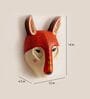 Curious Fox Cream Papier Mache Wall Mask