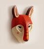 Curious Fox Cream Papier Mache Wall Mask