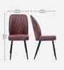 Currency Leatherette Dining Chair In Tan Colour (Set Of 2)