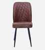 Currency Leatherette Dining Chair In Tan Colour (Set Of 2)