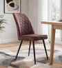 Currency Leatherette Dining Chair In Tan Colour (Set Of 2)