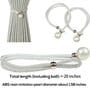 Pack of 2 Curtain Tiebacks with Imitation Pearl