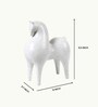 Curvatura Horse White Polyresin Figurine