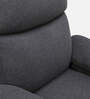 Curve Fabric 1 Seater Manual Recliner In Grey Colour