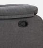 Curve Fabric 1 Seater Manual Recliner In Grey Colour