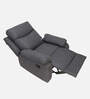 Curve Fabric 1 Seater Manual Recliner In Grey Colour
