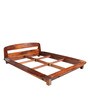 Curve Sheesham Wood Queen Size Bed in Rich honey Finish