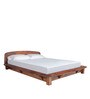 Curve Sheesham Wood Queen Size Bed in Rich honey Finish