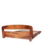Curve Sheesham Wood Queen Size Bed in Rich honey Finish
