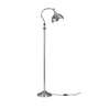 Nickel Metal Shade Club Floor Lamp With Metal Base