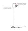 Nickel Metal Shade Club Floor Lamp With Metal Base