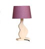 Curvy Stylish Wooden Terracotta Base Table Lamp