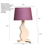 Curvy Stylish Wooden Terracotta Base Table Lamp