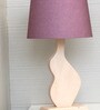 Curvy Stylish Wooden Terracotta Base Table Lamp