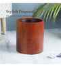 Mahogany Collection Rustic Charm Curvy Wastebasket