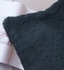 Anthra Rabbit Fur Plain Design Cushion Covers 16x16 Inch Set of 2