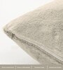 Beige Rabbit Fur Plain Design Cushion Covers 16x16 Inch Set of 2