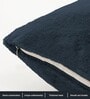 Anthra Rabbit Fur Plain Design Cushion Covers 16x16 Inch Set of 2