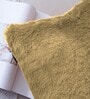 Anti Gold Rabbit Fur Plain Design Cushion Covers 16x16 Inch Set of 2