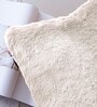 Skin Rabbit Fur Plain Design Cushion Covers 16x16 Inch Set of 2