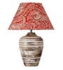 Customized Cotton Fabric Shade Prova mini natural wood table lamp with White Base