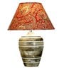Customized Cotton Fabric Shade Prova mini natural wood table lamp with White Base