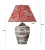 Customized Cotton Fabric Shade Prova mini natural wood table lamp with White Base