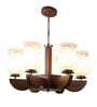 Montage Brown Wood Shaded Chandelier