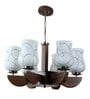 Montage Brown Wood Shaded Chandelier