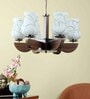 Montage Brown Wood Shaded Chandelier