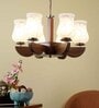 Montage Brown Wood Shaded Chandelier